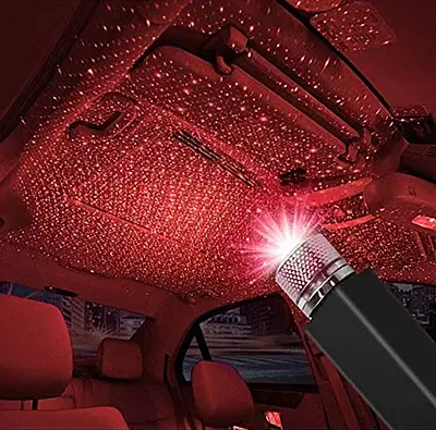 USB Star Night Car Ceiling Projector Laser Lights (Pack of 2 : Color of Black)