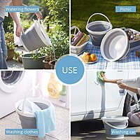 10L Silicone Folding Bucket Pack of 1 10L Silicone Folding Bucket Pack of 1