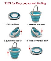 10L Silicone Folding Bucket Pack of 1 10L Silicone Folding Bucket Pack of 1