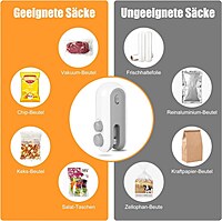 Portable Mini Sealing Machine, 2 in 1 USB Rechargeable Magnetic Heat Sealing & Cutting Pack of 1 Portable Mini Sealing Machine, 2 in 1 USB Rechargeable Magnetic Heat Sealing & Cutting Pack of 1