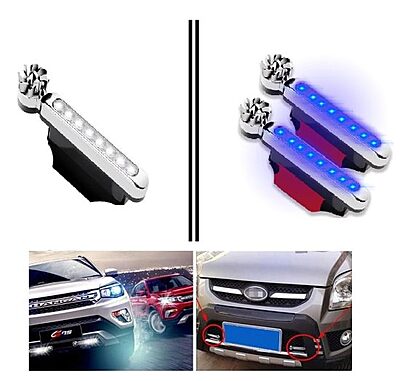 Car Decorative Daytime Running Led (Pack of 2 : Colour of red)