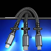 Super Fast 3 in 1 Charging Cable 100w Pack of 1
