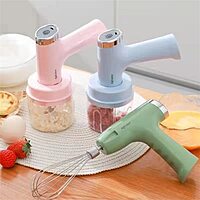 3 in 1 USB Egg Beater, 3 in 1 Wireless Electric Hand Mixer Pack of 1 (Colour: Green/Blue/Pink) 3 in 1 USB Egg Beater, 3 in 1 Wireless Electric Hand Mixer Pack of 1 (Colour: Green/Blue/Pink)
