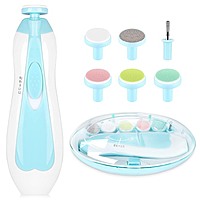 Baby Nail File Electric Trimmer Kit with Light and 5 Grinding Heads Pack of 1 Baby Nail File Electric Trimmer Kit with Light and 5 Grinding Heads Pack of 1