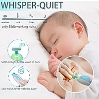 Baby Nail File Electric Trimmer Kit with Light and 5 Grinding Heads Pack of 1 Baby Nail File Electric Trimmer Kit with Light and 5 Grinding Heads Pack of 1