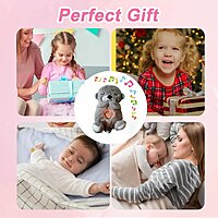 Portable Breathing Teddy Bear Soft Toy with Plush Sound Machine, Pack of 1 (Colour : Grey) Portable Breathing Teddy Bear Soft Toy with Plush Sound Machine, Pack of 1 (Colour : Grey)