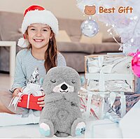 Portable Breathing Teddy Bear Soft Toy with Plush Sound Machine, Pack of 1 (Colour : Grey) Portable Breathing Teddy Bear Soft Toy with Plush Sound Machine, Pack of 1 (Colour : Grey)