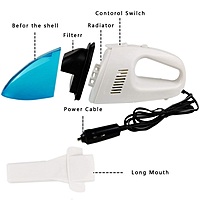 Car Vacuum Cleaner Pack of 1 (Colour: White Blue) Car Vacuum Cleaner Pack of 1 (Colour: White Blue)