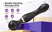 Full Body Personal Handheld Massager for Pain Relief, Wireless Rechargeable Vibration Massager