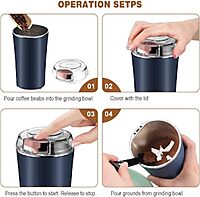 Portable Electric Spice & Coffee Bean Grinder Pack of 1 (Colour : Blue) Portable Electric Spice & Coffee Bean Grinder Pack of 1 (Colour : Blue)