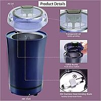 Portable Electric Spice & Coffee Bean Grinder Pack of 1 (Colour : Blue) Portable Electric Spice & Coffee Bean Grinder Pack of 1 (Colour : Blue)