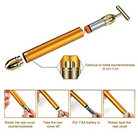 Gold Energy Beauty Bar Electric Vibration Facial Massage Pack of 1 Gold Energy Beauty Bar Electric Vibration Facial Massage Pack of 1