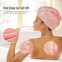 Hair Towel Wrap Absorbent Towel Hair-Drying Quick Dry Pack of 3 Hair Towel Wrap Absorbent Towel Hair-Drying Quick Dry Pack of 3