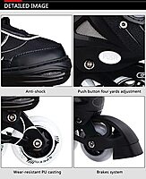 Inline Skates with PU Wheel Aluminum Body Combo Set for Boys Kids and Girls Skating Pack of 1 Inline Skates with PU Wheel Aluminum Body Combo Set for Boys Kids and Girls Skating Pack of 1