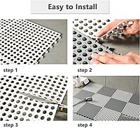 Interlocking mat for Bathroom Floor Shower Room Pack of 4