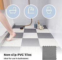 Interlocking mat for Bathroom Floor Shower Room Pack of 4