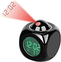 Plastic Digital LCD Screen Snooze Projector Alarm Clock Pack of 1 Plastic Digital LCD Screen Snooze Projector Alarm Clock Pack of 1