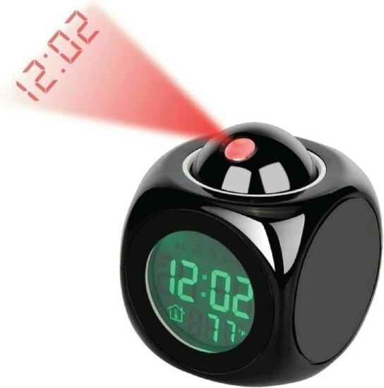 Plastic Digital LCD Screen Snooze Projector Alarm Clock Pack of 1 Plastic Digital LCD Screen Snooze Projector Alarm Clock Pack of 1
