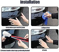PVC Car Bumper Corner Protector Scratch Guard Car Bumper Guard 2 pcs Pack of 1