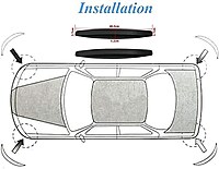 PVC Car Bumper Corner Protector Scratch Guard Car Bumper Guard 2 pcs Pack of 1