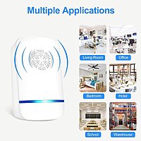 Ultrasonic Electronic Pest Repeller, Pest Controll Repeller Pack of 1 (Colour: White) Ultrasonic Electronic Pest Repeller, Pest Controll Repeller Pack of 1 (Colour: White)