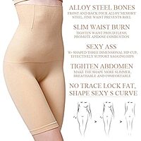 Women Shapewear Butt Lifter Body Shaper Panties Pack of 1 (Colour: Beige)