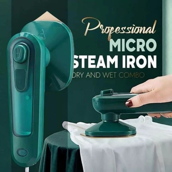 Portable Micro Steam iron,  green iron Handheld Garment Steamer Pack of 1 (Colour: Green/Pink/Black)