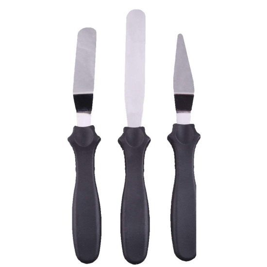 Stainless Steel Cake Icing Spatula Set of 3 Pack of 1 Stainless Steel Cake Icing Spatula Set of 3 Pack of 1
