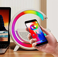 RGB Night mood LED Lamp Bluetooth Speaker with Wireless Charger Pack of 1 RGB Night mood LED Lamp Bluetooth Speaker with Wireless Charger Pack of 1
