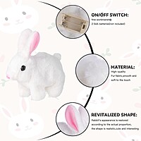 Walking and Talking Rabbit ( Pack of 1) (Colour :White) Walking and Talking Rabbit ( Pack of 1) (Colour :White)